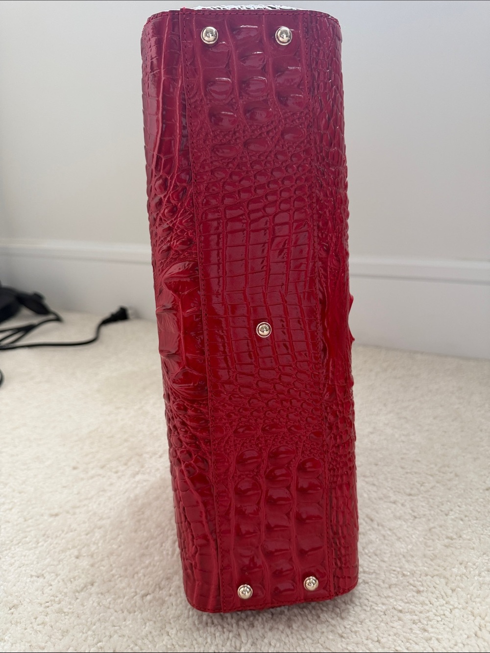 ❗️Price is firm❗️Brahmin Red Croc-Embossed Shoulder Bag - Picture 6 of 10